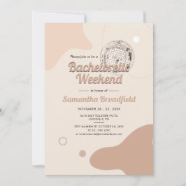 Retro Disco Cowgirl Bachelorette Helg Inbjudningar