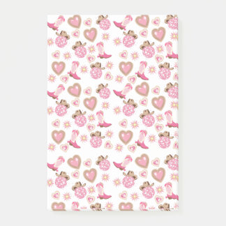 Retro Disco Cowgirl Sticky Notes Post-it Block