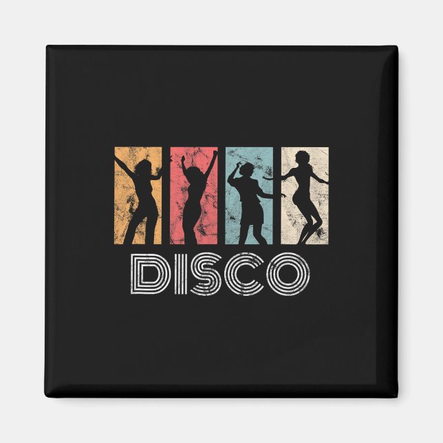 Retro Disco Dance 70:s 80:e Party Dance Dancer Magnet (Framsidan)
