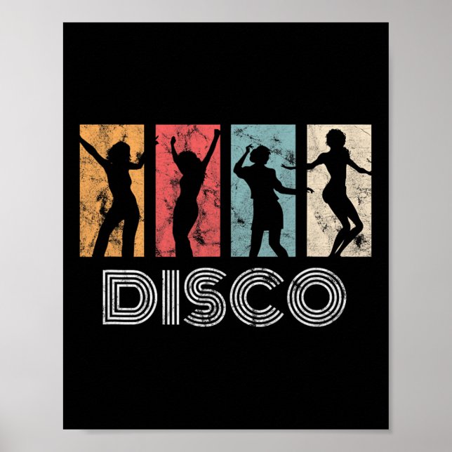 Retro Disco Dance 70:s 80:e Party Dance Dancer Poster (Framsidan)