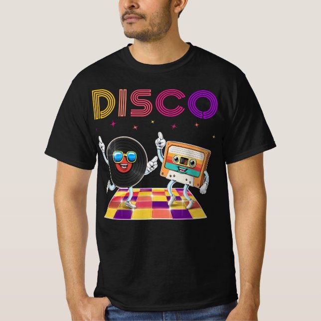 Retro Disco Dance Party T Shirt (Framsida)