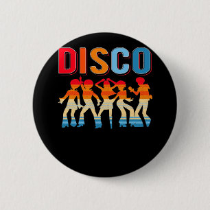 Retro Disco Dancing Girls 70-talets afrikansk dans Knapp