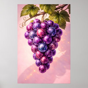 Retro Disco Druvposter, Maximalistisk Popkonst Väg Poster