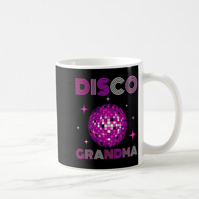 Retro Disco Grandma 70s 80s Dance Party Mirror Bal Kaffemugg (Höger)