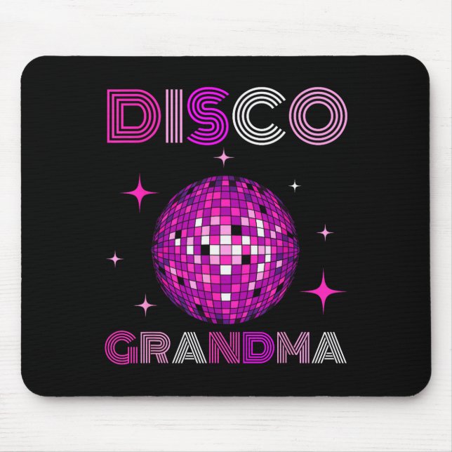 Retro Disco Grandma 70s 80s Dance Party Mirror Bal Musmatta (Framsidan)