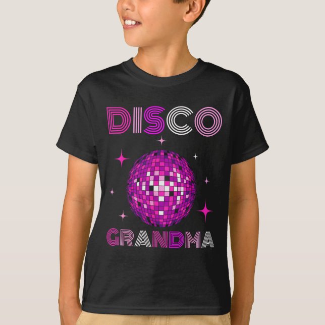 Retro Disco Grandma 70s 80s Dance Party Mirror Bal T Shirt (Framsida)