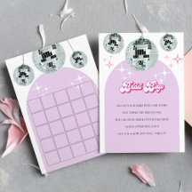 Retro Disco Groove Bingo Möhippa-spelkort