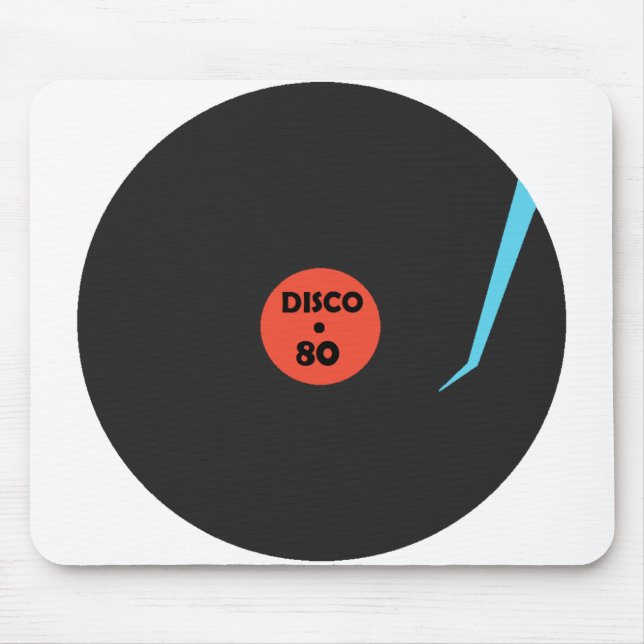 Retro Disco Mouse Pad Music Record Musmatta (Framsidan)