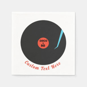 Retro Disco Music Party Napkins med Anpassningsbar Pappersservett