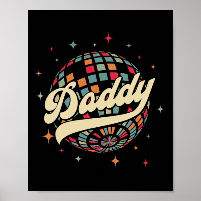 Retro Disco Pappa 60-tal 70-tal Manar Party Costum Poster (Framsidan)