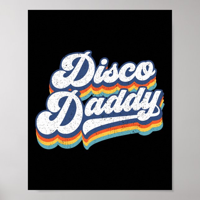 Retro Disco Pappa 60-tal 70-tal Party Costume Papp Poster (Framsidan)