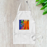 Retro Disco Party 70s Funk Art Förkläde<br><div class="desc">Koka upp lite allvarligt stil med den här retro-diskoplattan. Den här plattan är en perfekt för party, BBQ-nummer eller roligt i vardagsköket. Den är täckt av sjuttiotalsgrafik, dans figurer och fet musikaliskt inslag. Det är en underbar gåva till musik älskare, mat eller vem som helst som tycker om att behålla...</div>