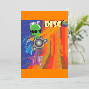 Retro Disco Party 70s Funk Art Inbjudningar