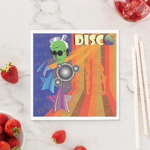 Retro Disco Party 70s Funk Art Pappersservett