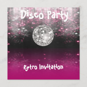 Retro Disco Party-inbjudan Inbjudningar