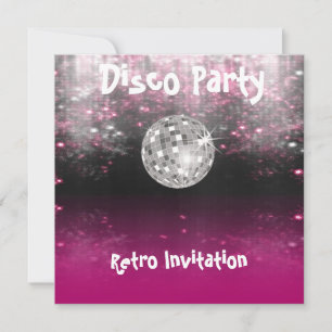 Retro Disco Party-inbjudan Inbjudningar