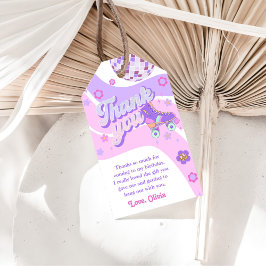 Retro Disco Roller Skate 1:a födelsedagen Presentetikett