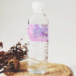 Retro Disco Roller Skate 1:a födelsedagen Vattenflaskor Etikett