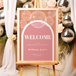 Retro Disco Rosa and Orange Groovy Möhippa Poster