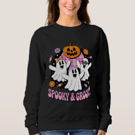 Retro Disco Spöken Spooky och Groovy Halloween T Shirt