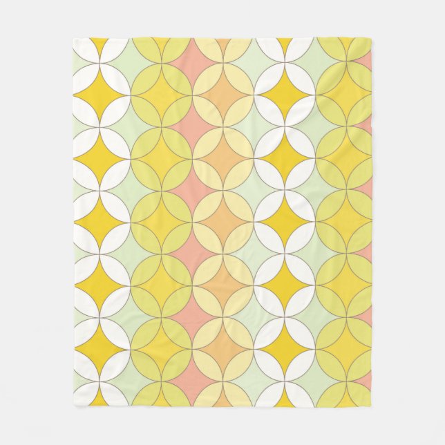 Retro Disco Stil Seamless Mönster Fleecefilt (Framsidan)