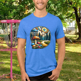Retro Disk Golf Psychedelic Ai Art T Shirt