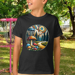 Retro Disk Golf Psychedelic Ai Art T Shirt
