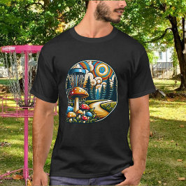 Retro Disk Golf Psychedelic Ai Art T Shirt