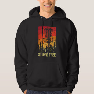 Retro Disk Golf Stupid Träd Vintage Frisbee Golf Hoodie