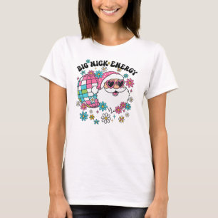 Retro diskoboll Big Nick Energi Groovy Tomte T Shirt