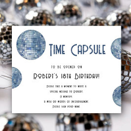Retro diskoklot Tidskapsel 1-årsdag Poster