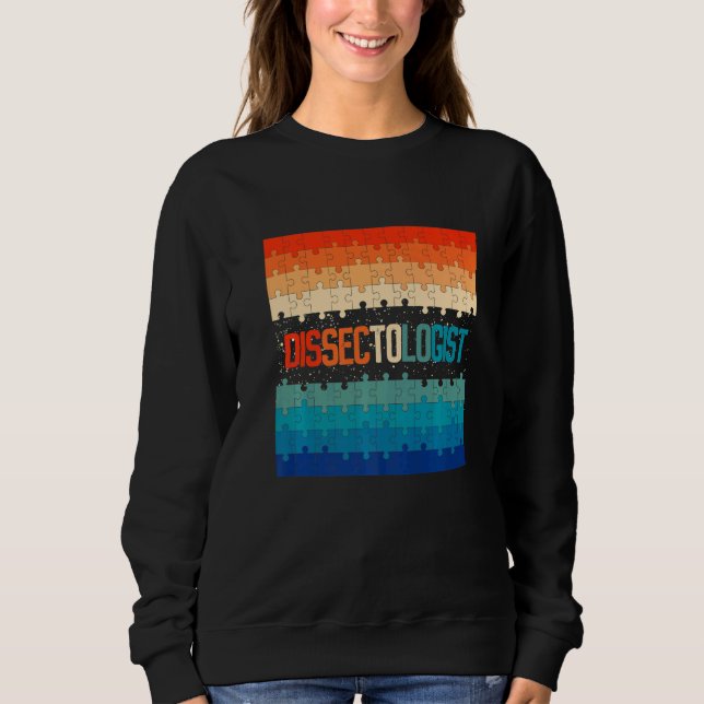 Retro Dissectolog Jigszle Puzzle T Shirt (Framsida)