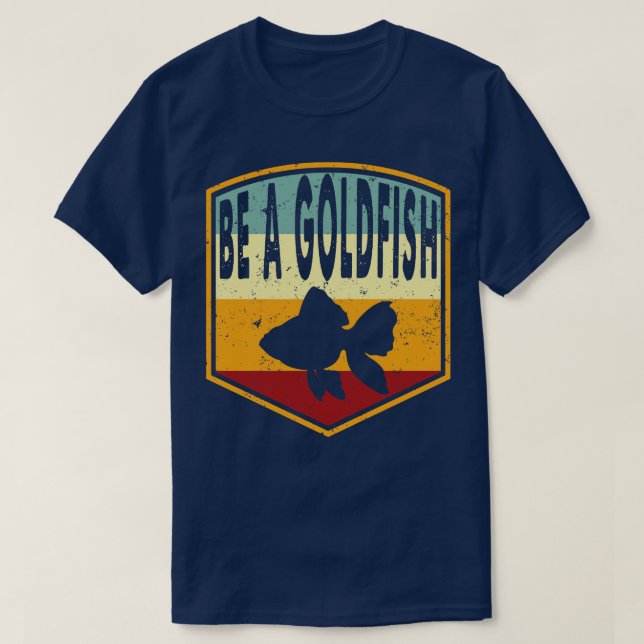 Retro Distress är en guldfisk T Shirt (Design framsida)