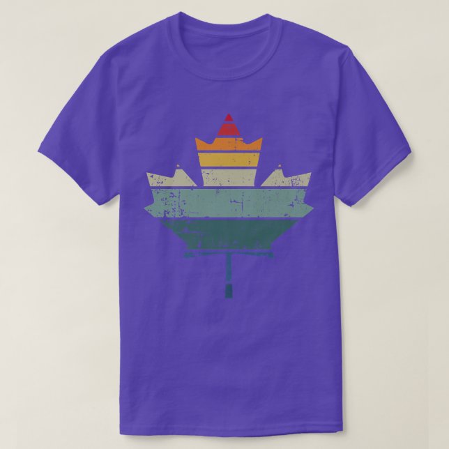 Retro Distress Maple Löv Canada Pride Design T Shirt (Design framsida)
