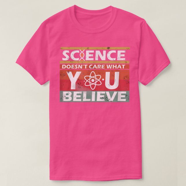 Retro Distress Tee Science bryr sig inte om vad du (Design framsida)