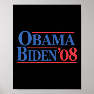 Retro Distress Vintage Obama Biden 08 Kampanj Poster