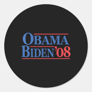 Retro Distress Vintage Obama Biden 08 Kampanj Runt Klistermärke