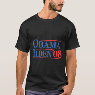 Retro Distress Vintage Obama Biden 08 Kampanj T Shirt