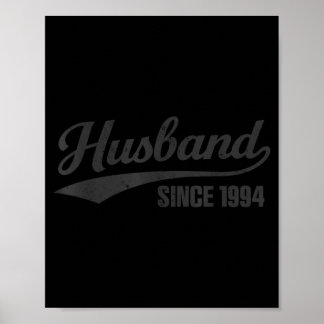 Retro Distressed Äkta Man Sedan 1994 32-års Bröllo Poster