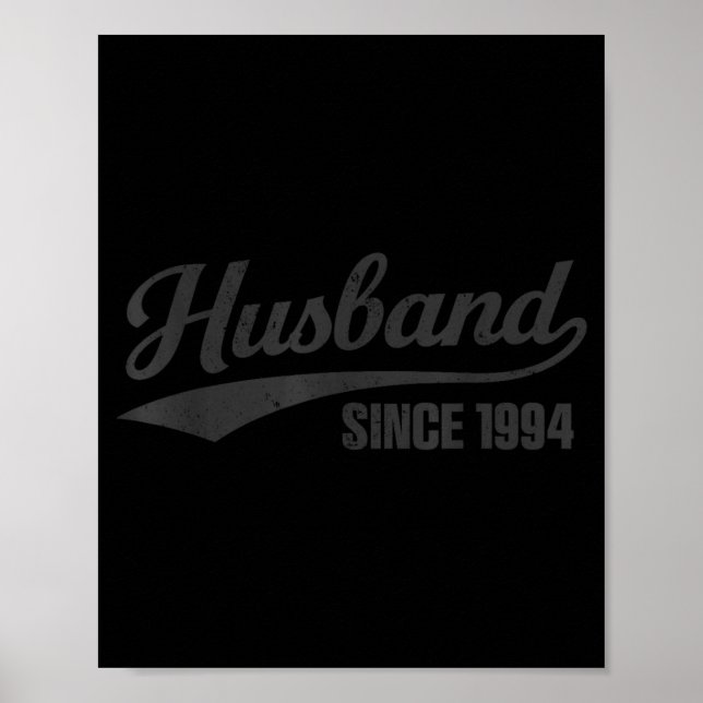 Retro Distressed Äkta Man Sedan 1994 32-års Bröllo Poster (Framsidan)