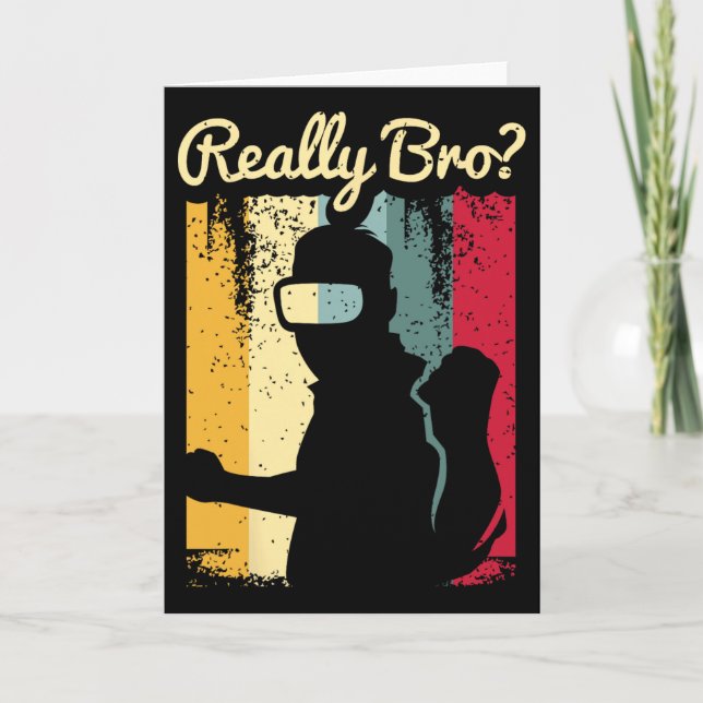 Retro Distressed Art Virtuell Verklighet Grafik Fö Kort (Framsida)