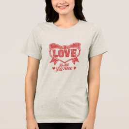 Retro Distressed Kärlek Är Allt Du Behöver Alla Hj T Shirt