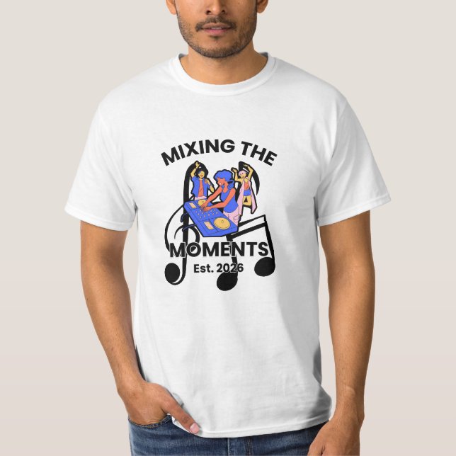 Retro DJ Musik Mix T-Shirt (Framsida)