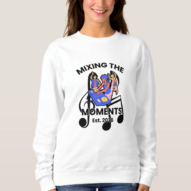 Retro DJ Musik Mix T-Shirt (Framsida)