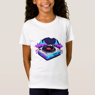 Retro DJ-svarv musikälskare barn design T Shirt