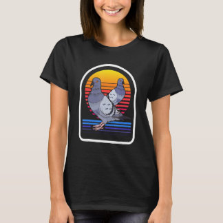 Retro Djur Fågel Duv Dufavel Duv T Shirt