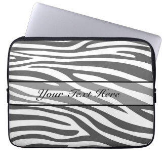 Retro, djur zebra tryck 3 laptop sleeve