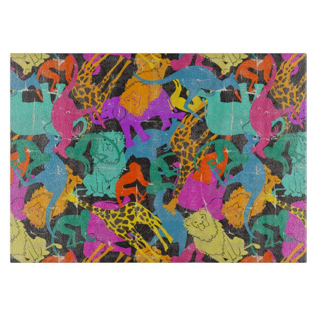 Retro djurt Silhouettesmönster (Framsidan)