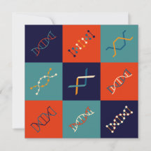 Retro DNA-genetik stambiologi mönster set
