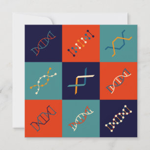 Retro DNA-genetik stambiologi mönster set